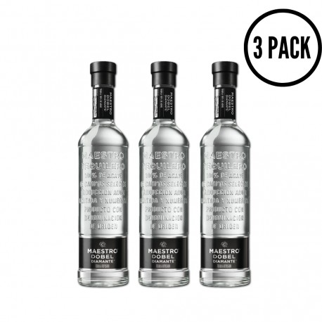 3 PACK - Tequila Maestro Dobel Diamante - 700 ml