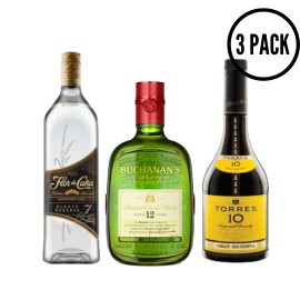 3 PACK - Ron + Whisky + Brandy
